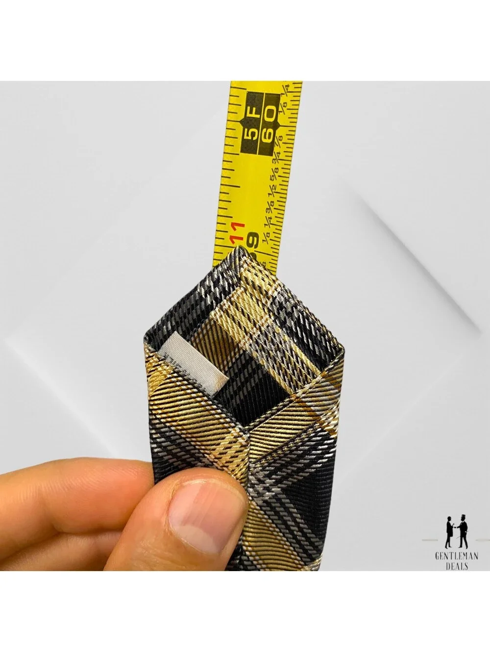 Burma Bibas Silk Mens Neck Tie Woven Tartan Glen Check Plaid  59 x3.3/4
